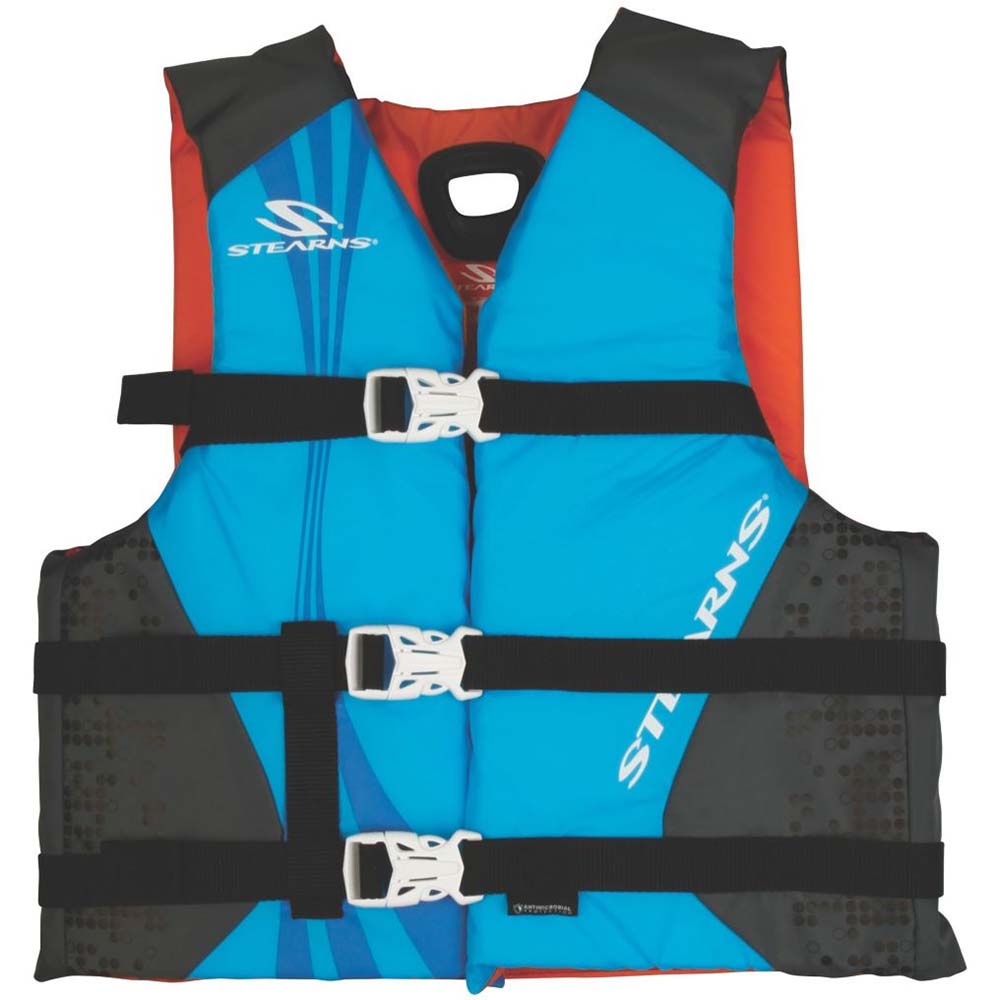 image for Stearns Antimicrobial Nylon Vest Life Jacket – 30-50lbs – Blue