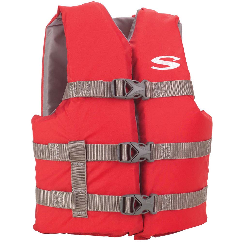 image for Stearns Youth Classic Vest Life Jacket – 50-90lbs – Red/Grey