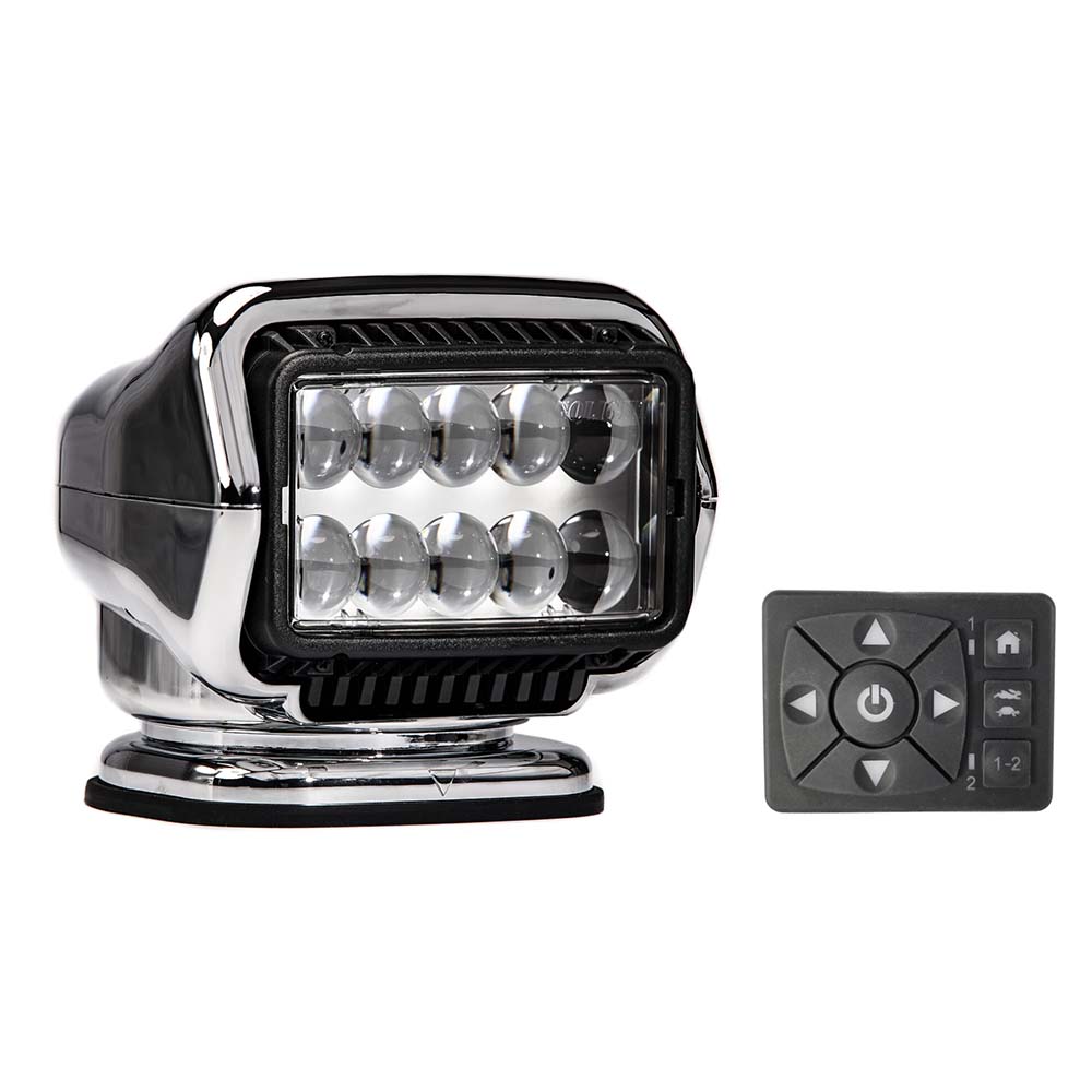 image for Golight Stryker ST Series Permanent Mount Chrome 12V LED w/Hard Wired Dash Mount Remote