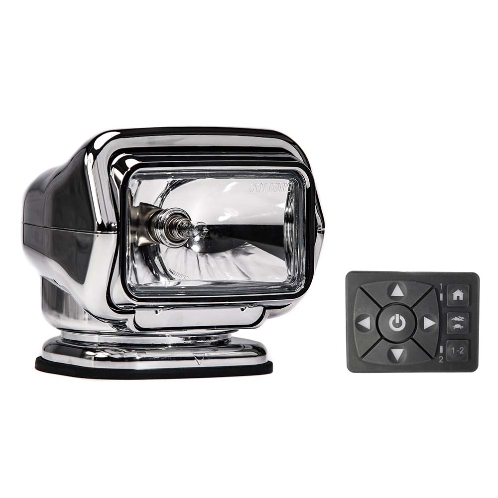image for Golight Stryker ST Series Permanent Mount Chrome 12V Halogen w/Hard Wired Dash Mount Remote
