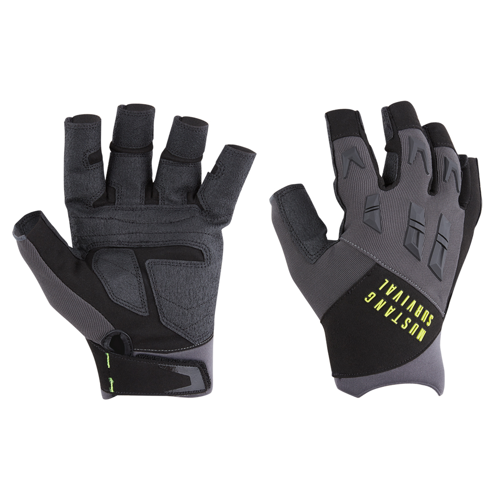image for Mustang EP 3250 Open Finger Gloves – Grey/Black – Medium