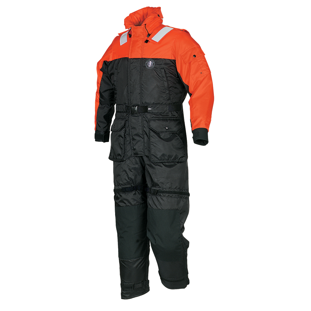 image for Mustang Deluxe Anti-Exposure Coverall & Work Suit – Orange/Black – XS
