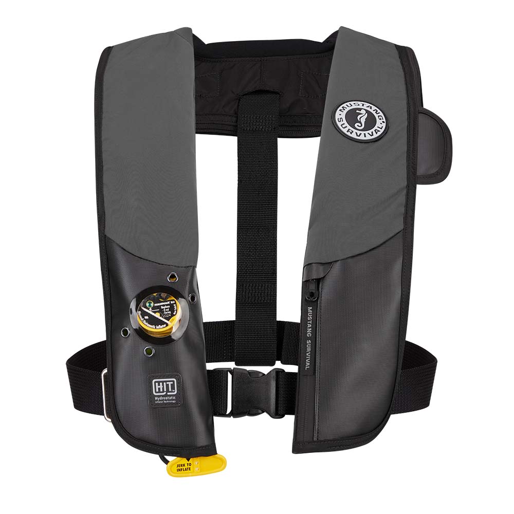 image for Mustang HIT Hydrostatic Inflatable PFD – Grey/Black – Automatic/Manual