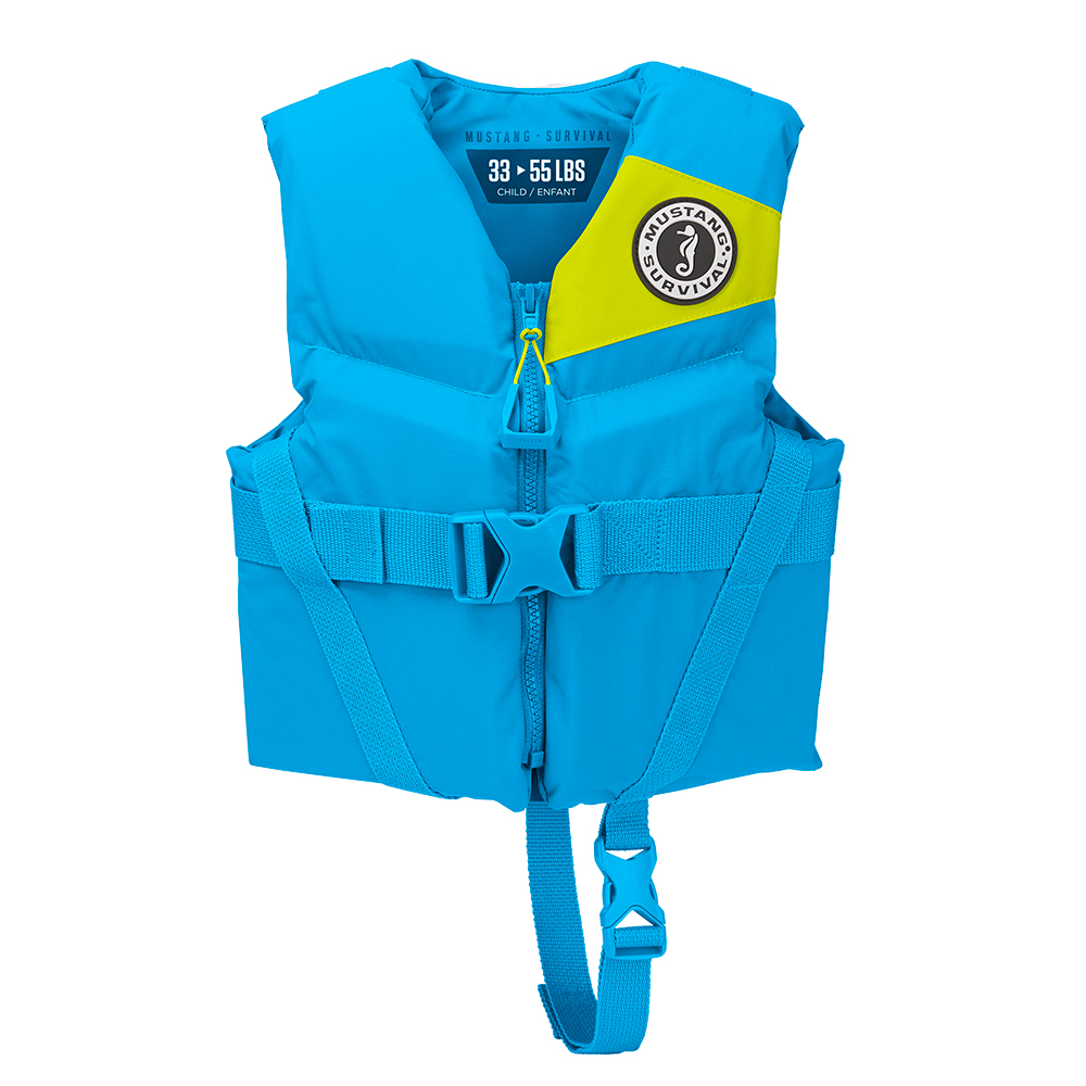 image for Mustang Child REV Foam Vest – Blue – Child