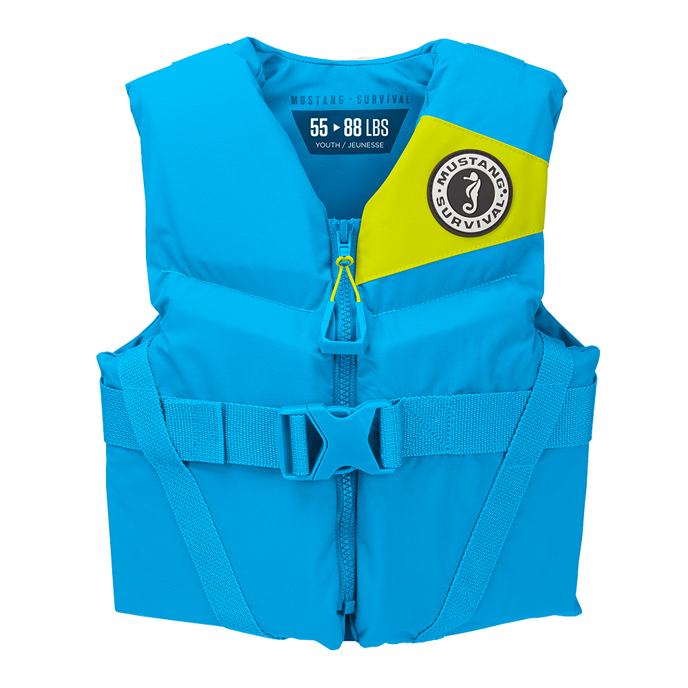 image for Mustang Youth REV Foam Vest – Blue – Youth