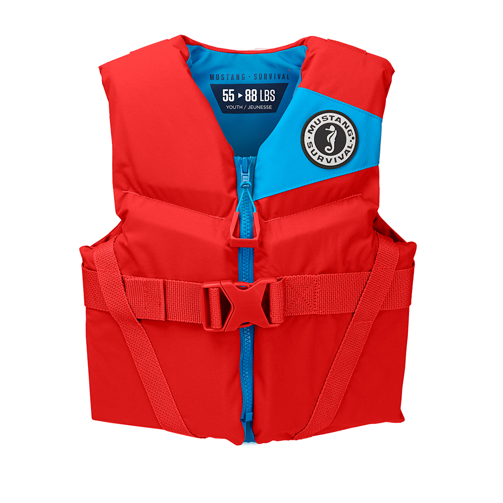 image for Mustang Youth REV Foam Vest – Red – Youth