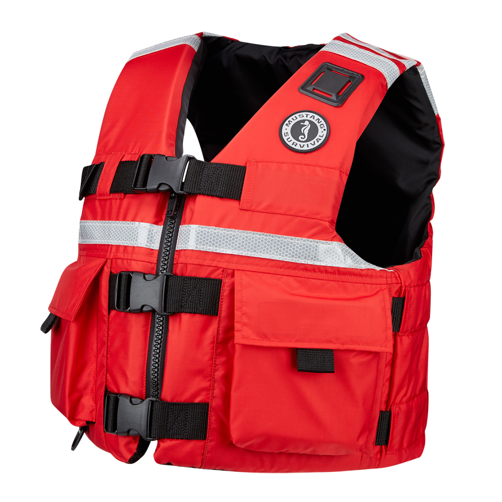 image for Mustang SAR Vest w/SOLAS Reflective Tape – Red – Small
