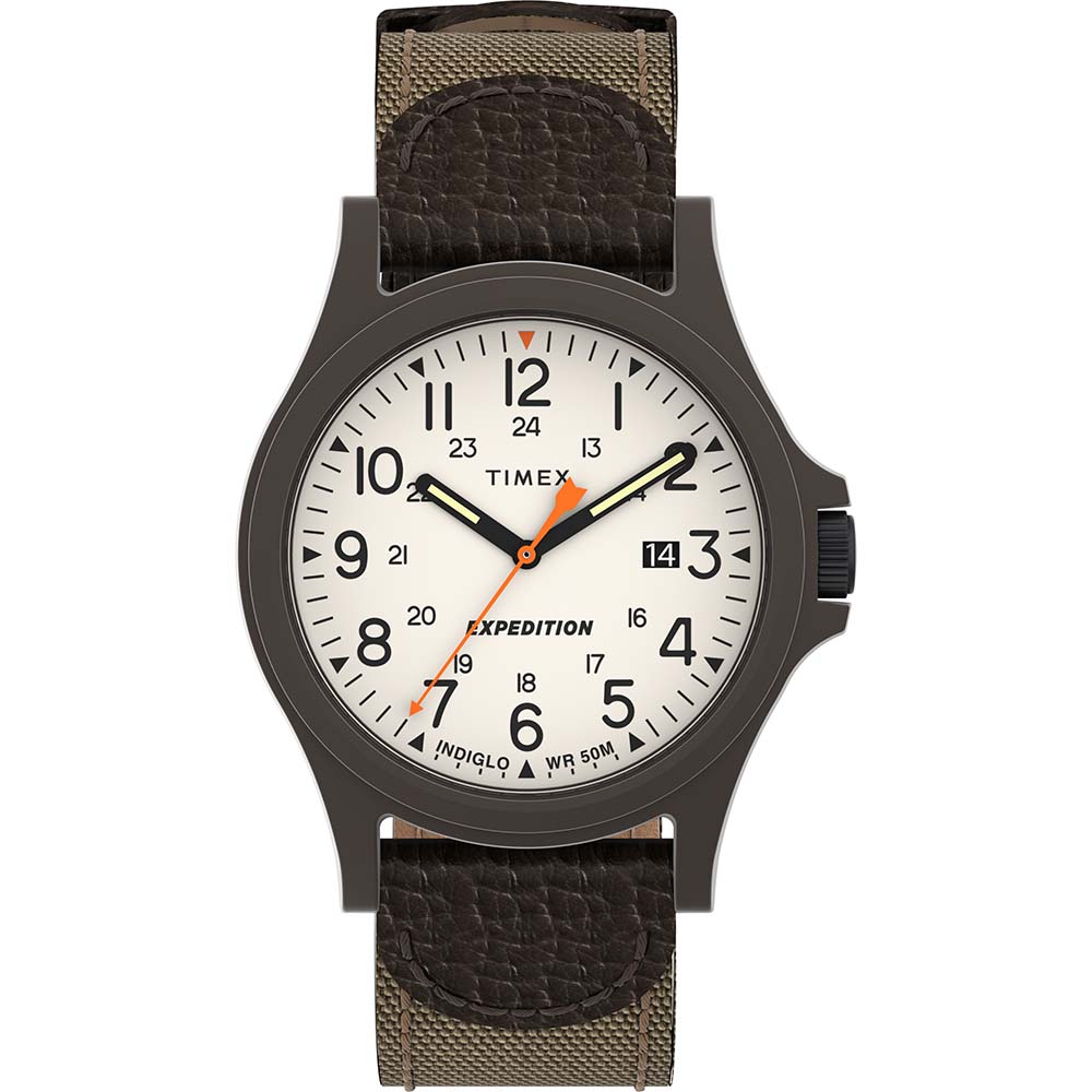 Timex Expedition Acadia Watch - Brown Natural Dial - Brown Strap CD-93375