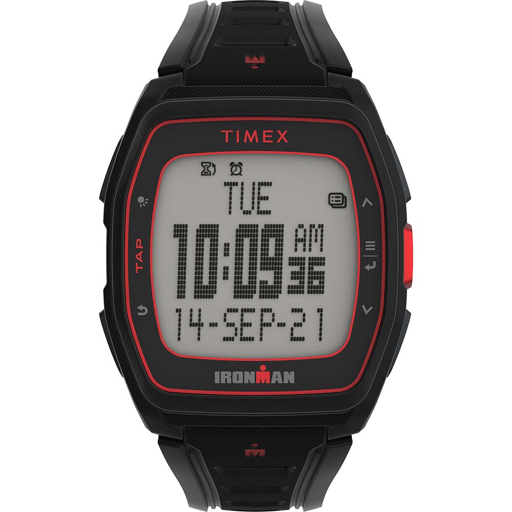 image for Timex IRONMAN® T300 Silicone Strap Watch – Black/Red