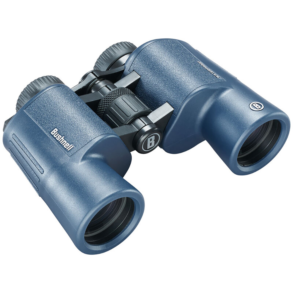 image for Bushnell 12x42mm H2O Binocular – Dark Blue Porro WP/FP Twist Up Eyecups