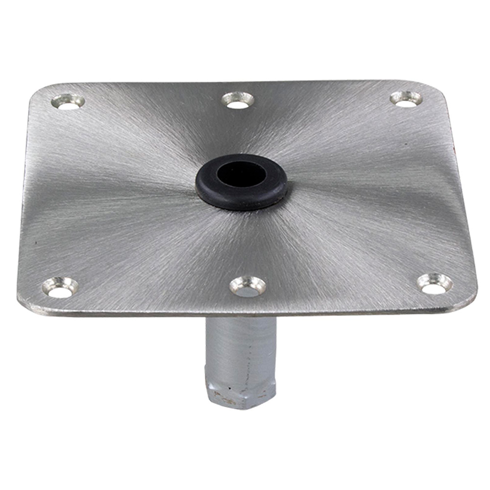 Springfield KingPin&trade; 7&quot; x 7&quot; Stainless Steel Square Base (Threaded) CD-93763