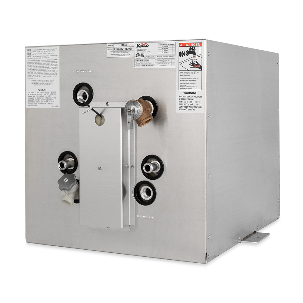 image for Kuuma 11 Gallon Water Heater L1 & N Wiring Front Heat Exchange Side Mount