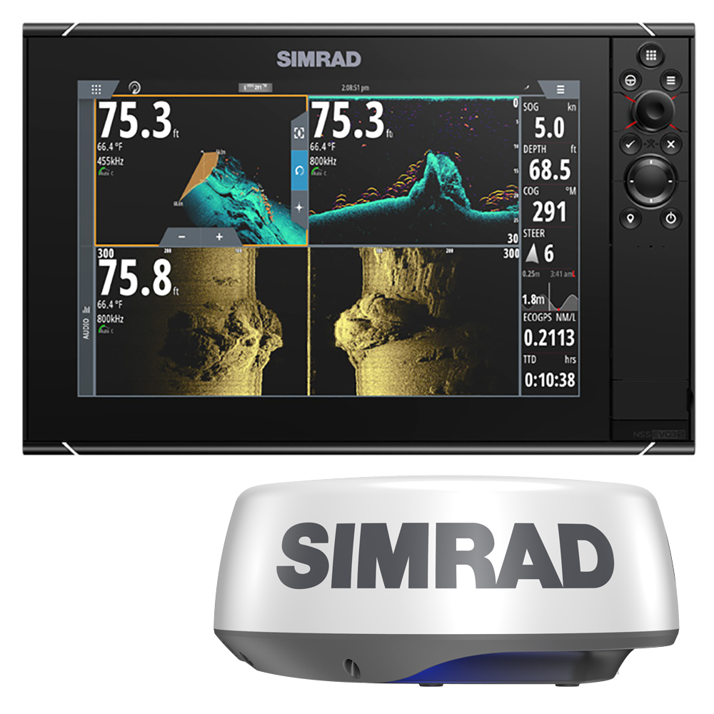 Simrad NSS12 evo3S Combo Multi-Function Chartplotter/Fishfinder Radar Bundle HALO20+ - No HDMI Video Outport - 000-15555-002