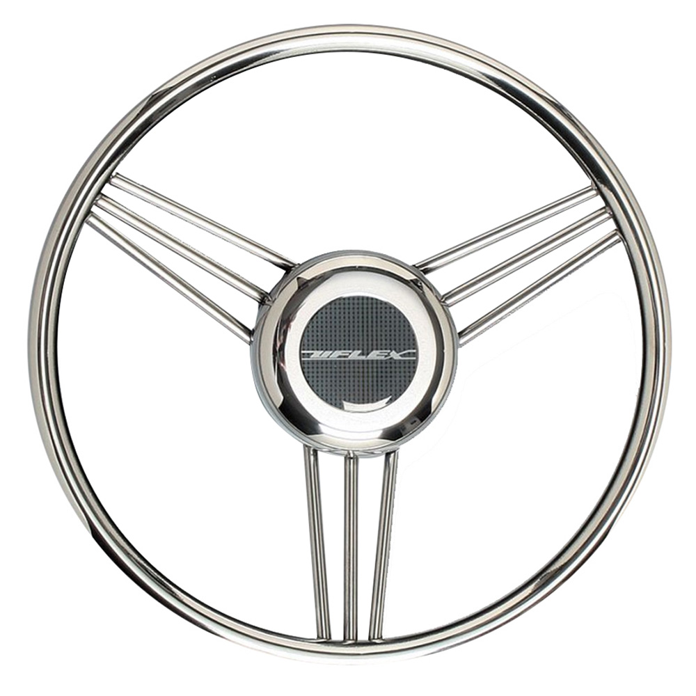 image for Uflex V27 13.8″ Steering Wheel – Stainless Steel Grip & Spokes