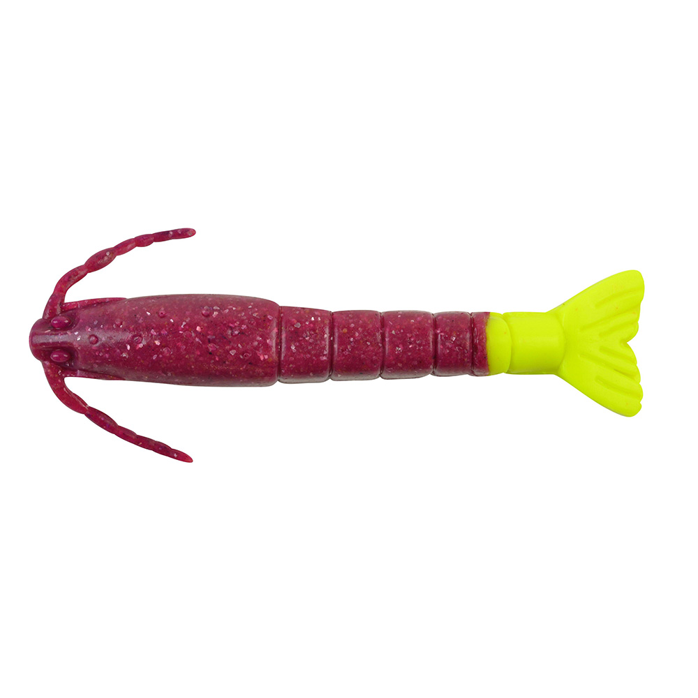 Berkley Gulp!&reg; Saltwater Shrimp - 3&quot; - Cajun Purple/Chartreuse CD-94604