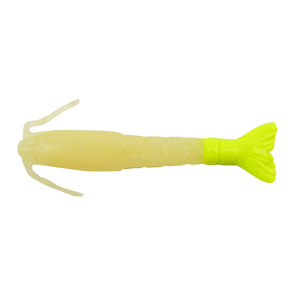 Berkley Gulp!&reg; Saltwater Shrimp - 3&quot; - Glow/Chartreuse CD-94606