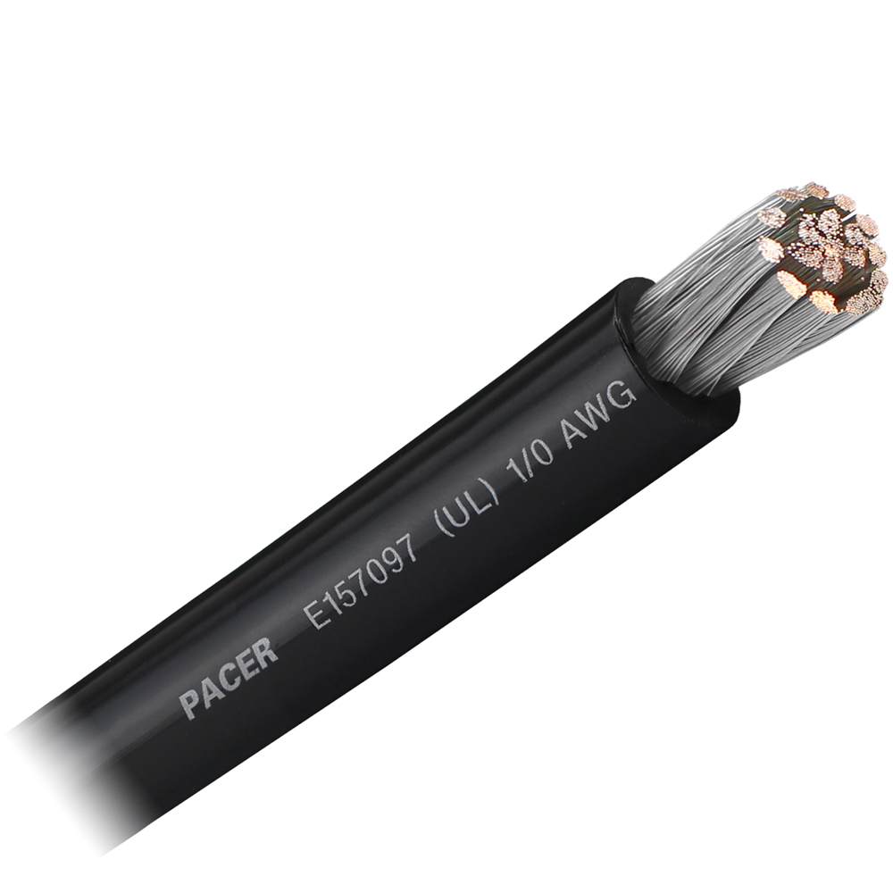 image for Pacer Black 1/0 AWG Battery Cable – Sold By The Foot