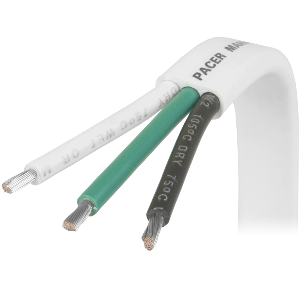 image for Pacer 16/3 AWG Triplex Cable – Black/Green/White – 100'