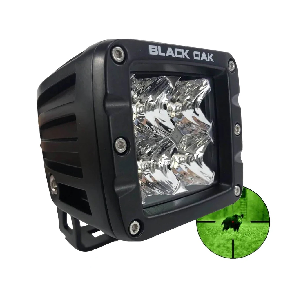image for Black Oak Pro Series Infrared 2″ 850nm Flood Pod Light – Black