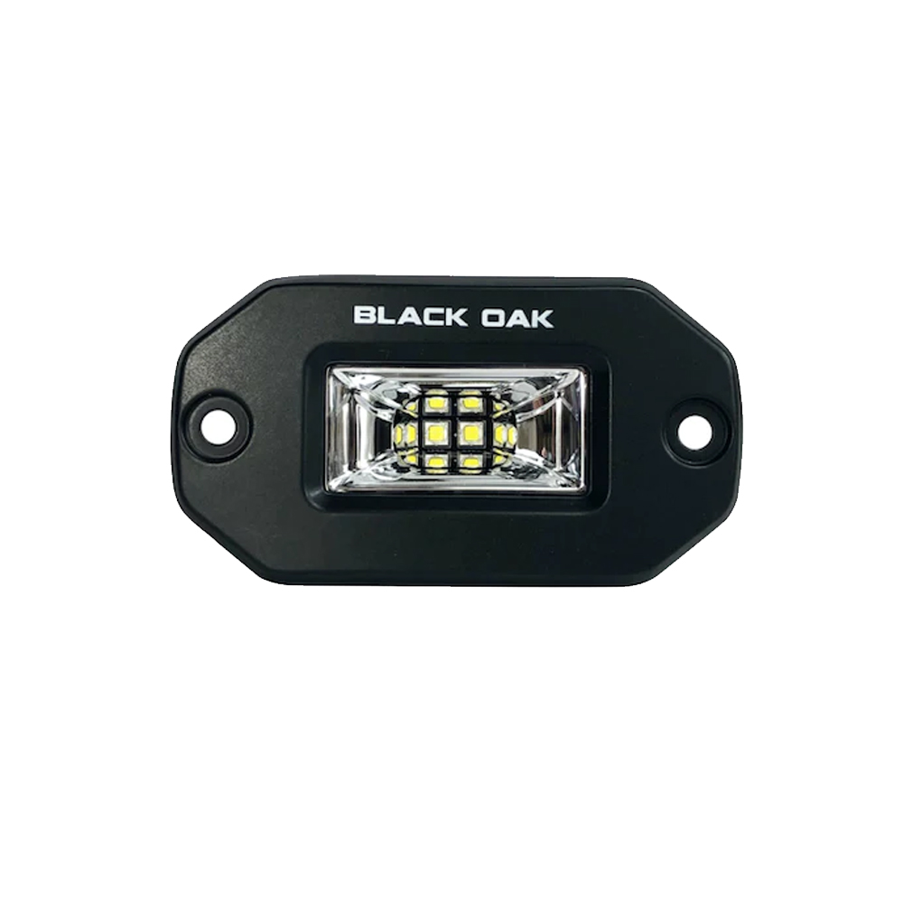 image for Black Oak Pro Series 2″ Flush Mounted Scene Light – Black