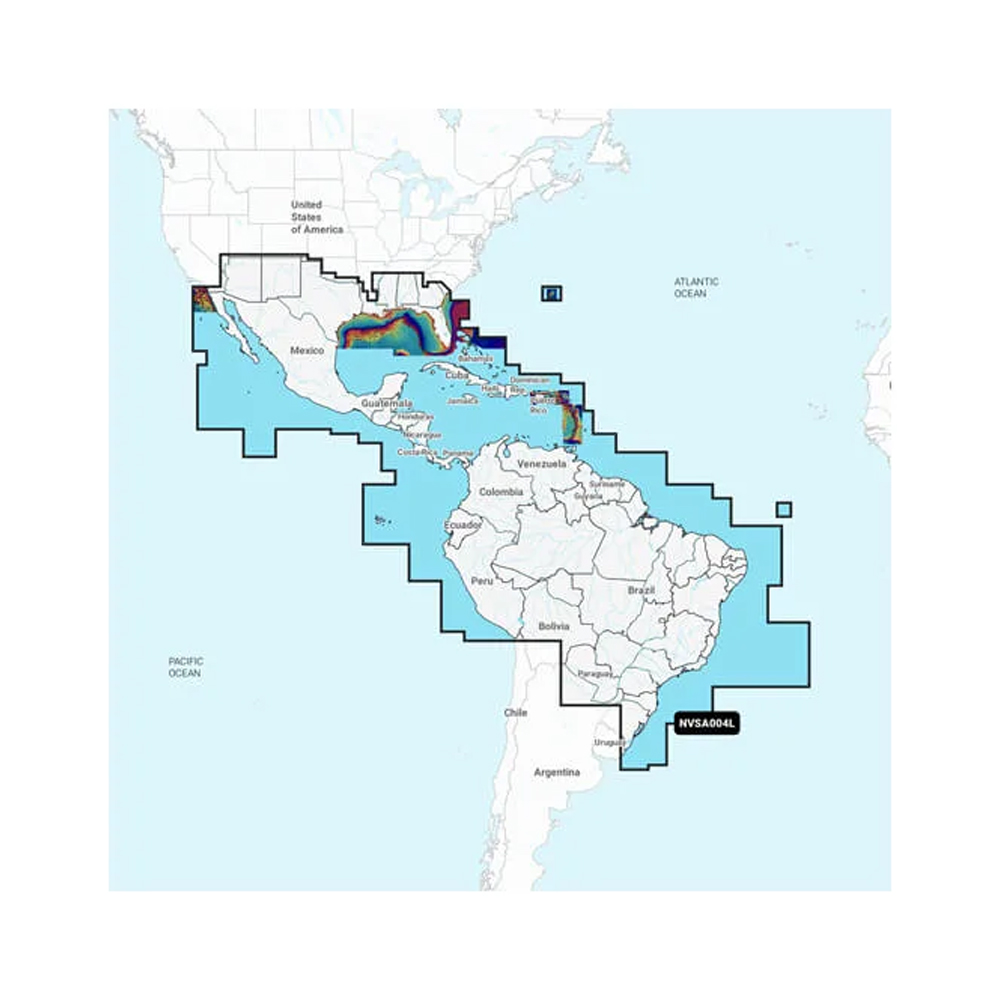 image for Garmin Navionics Vision+™ NVSA004L -Mexico, the Caribbean to Brazil – Inland & Coastal Marine Charts
