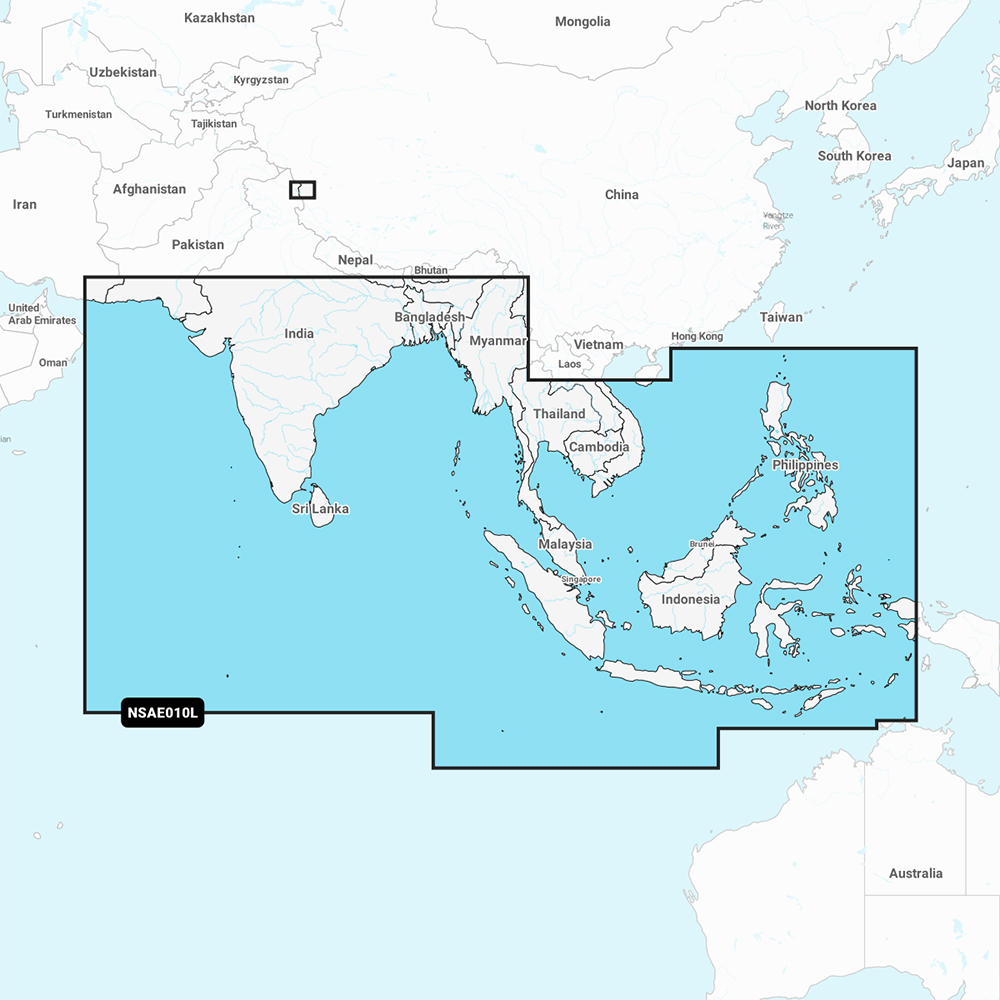image for Garmin Navionics+ NSAE010L – Indian Ocean & South China Sea – Marine Chart