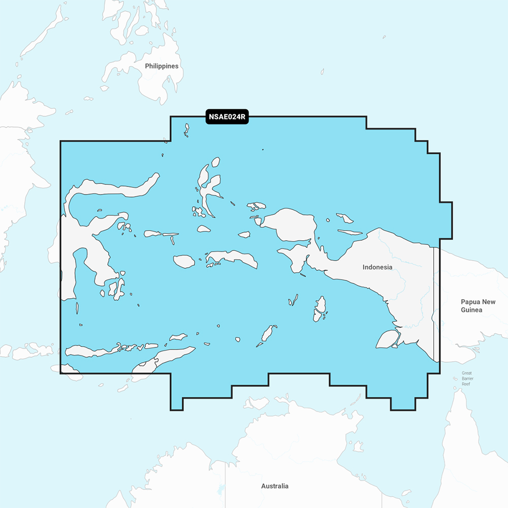 Garmin Navionics+ NSAE024R - Central West Papua &amp; East Sulawesi - Marine Chart CD-96012