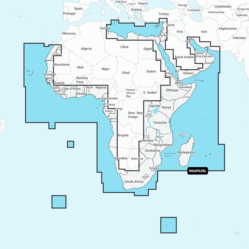 image for Garmin Navionics+ NSAF630L – Africa & Middle East – Marine Chart
