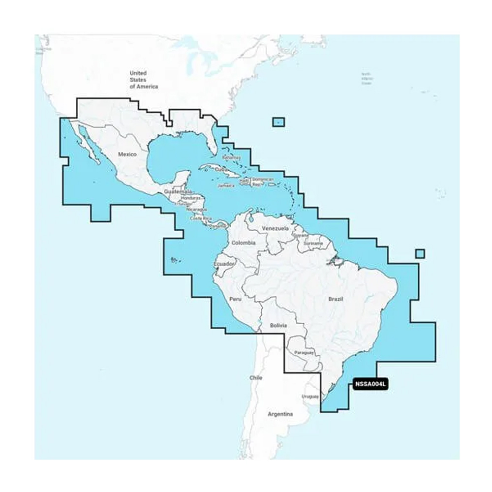 Garmin Navionics+&trade; NSSA004L - Mexico, the Caribbean to Brazil - Inland &amp; Coastal Marine Charts CD-96095