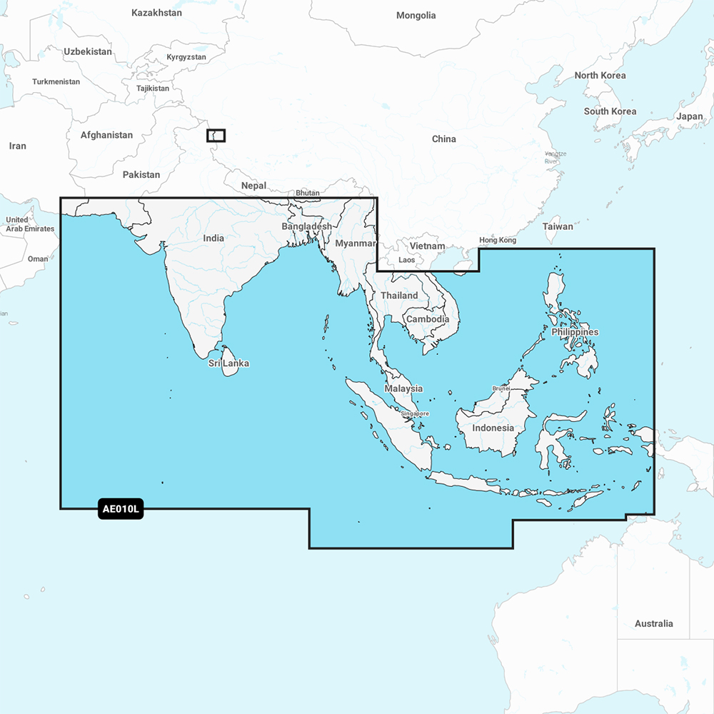 image for Garmin Navionics Vision+ NVAE010L – Indian Ocean & South China Sea – Marine Chart