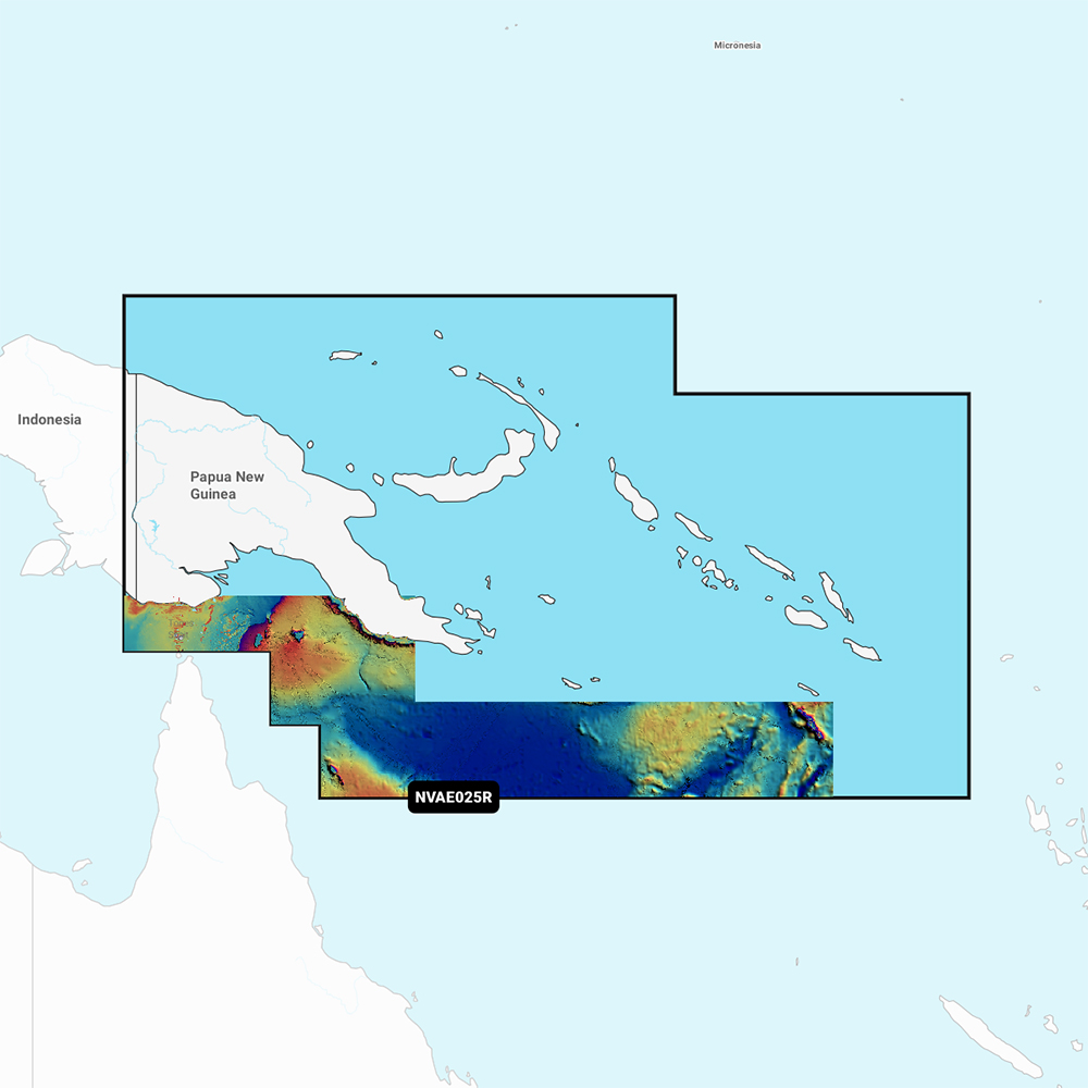 image for Garmin Navionics Vision+ NVAE025R – Papua New Guinea & Solomon Islands – Marine Chart