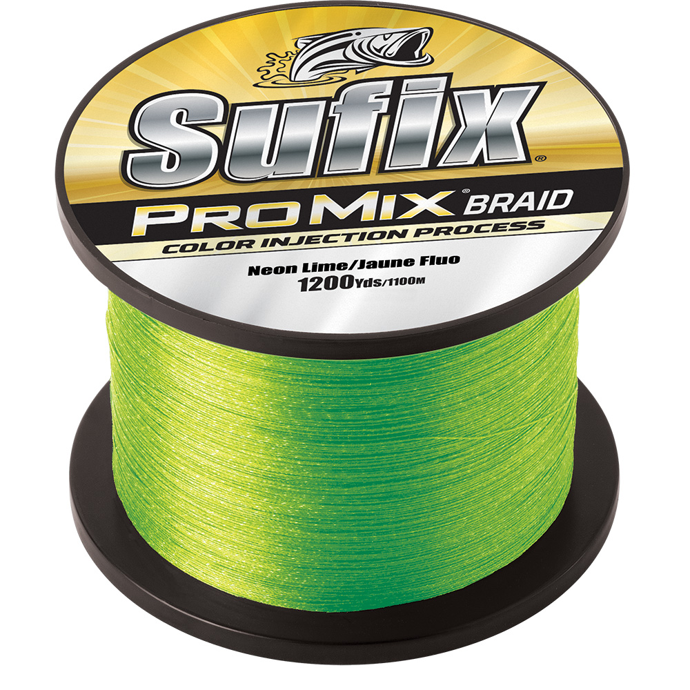 Sufix ProMix® Braid - 65lb - Neon Lime - 1200 yds - 630-365L