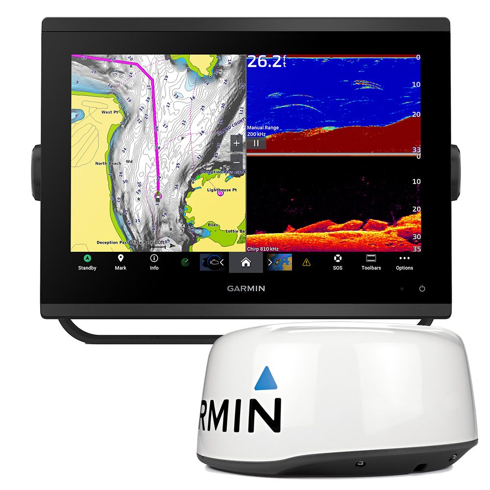 image for Garmin GPSMAP® 1243xsv Combo GPS/Fishfinder GN+ w/GMR 18HD+