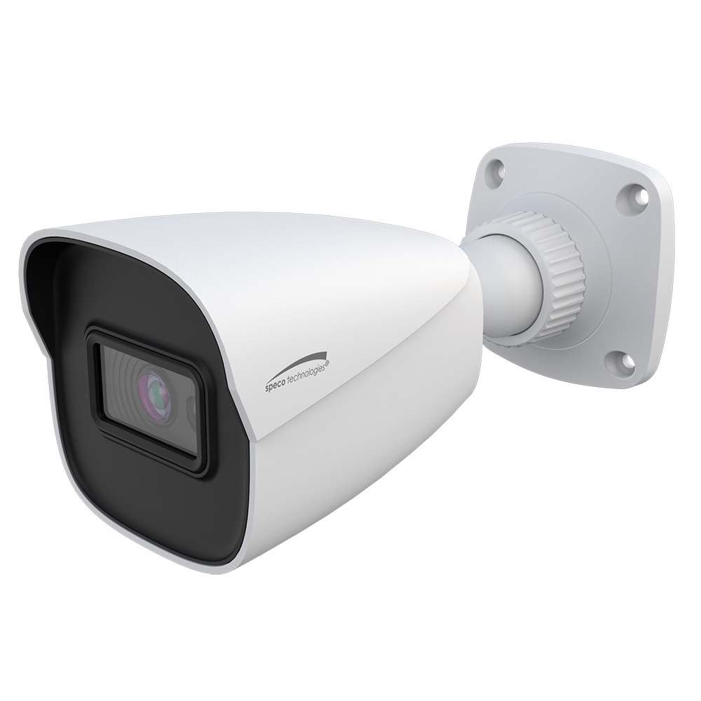 image for Speco 4MP AI Bullet Camera w/2.8mm Lens – White Housing w/Junction Box (POE)