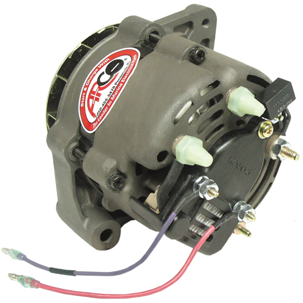 image for ARCO Marine Premium Replacement Alternator w/Single Groove Pulley – 12V, 55A