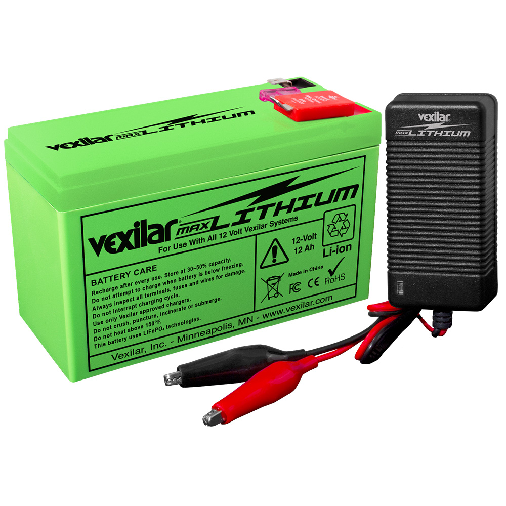 image for Vexilar 12V – 12 AH MAX Lithium Battery w/V-420L Rapid Charger