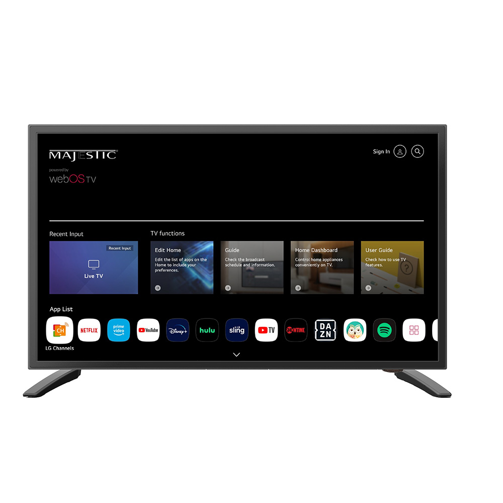 image for Majestic 19″ 12V Smart LED TV WebOS, Mirror Cast & Bluetooth – North America Only