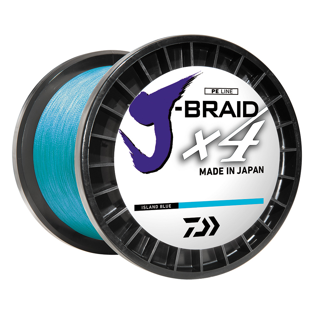 image for Daiwa J-BRAID x4 Braided Line – 30 lbs – 300 yds – Island Blue