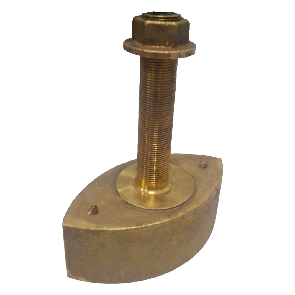 image for Echonautics Bronze Stem Thru-Hull Medium Frequency CHIRP Transducer – 600W & 80-130kHz