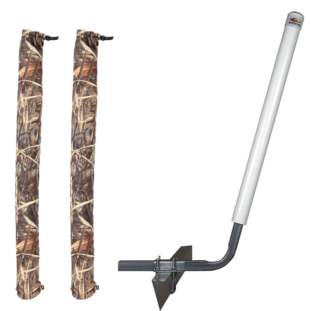 image for C.E. Smith Angled Post Guide-On – 40″ – White w/FREE Camo Wet Lands 36″ Guide-On Cover