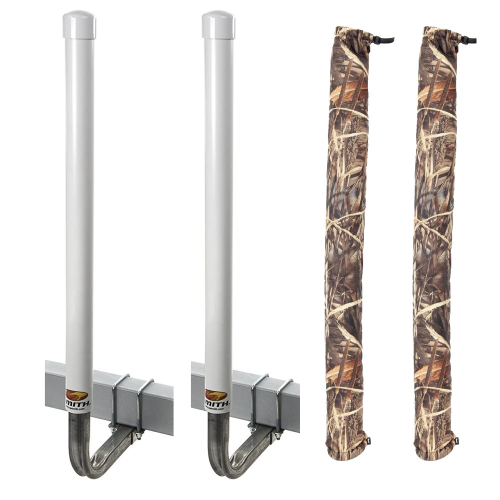 image for C.E. Smith PVC 40″ Post Guide-On w/Unlighted Posts & FREE Camo Wet Lands Post Guide-On Pads