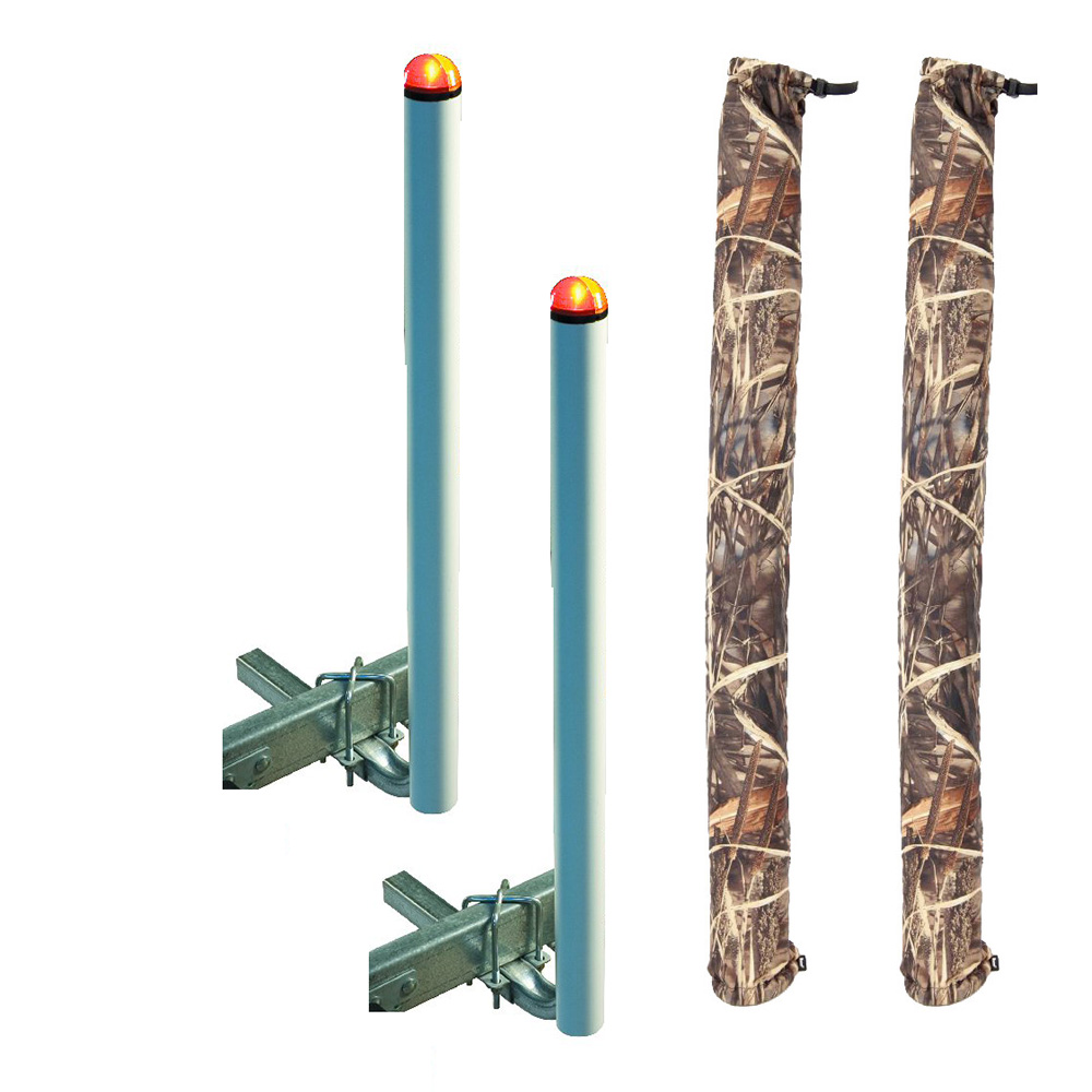 image for C.E. Smith 60″ Post Guide-On w/L.E.D. Posts & FREE Camo Wet Lands Post Guide-On Pads