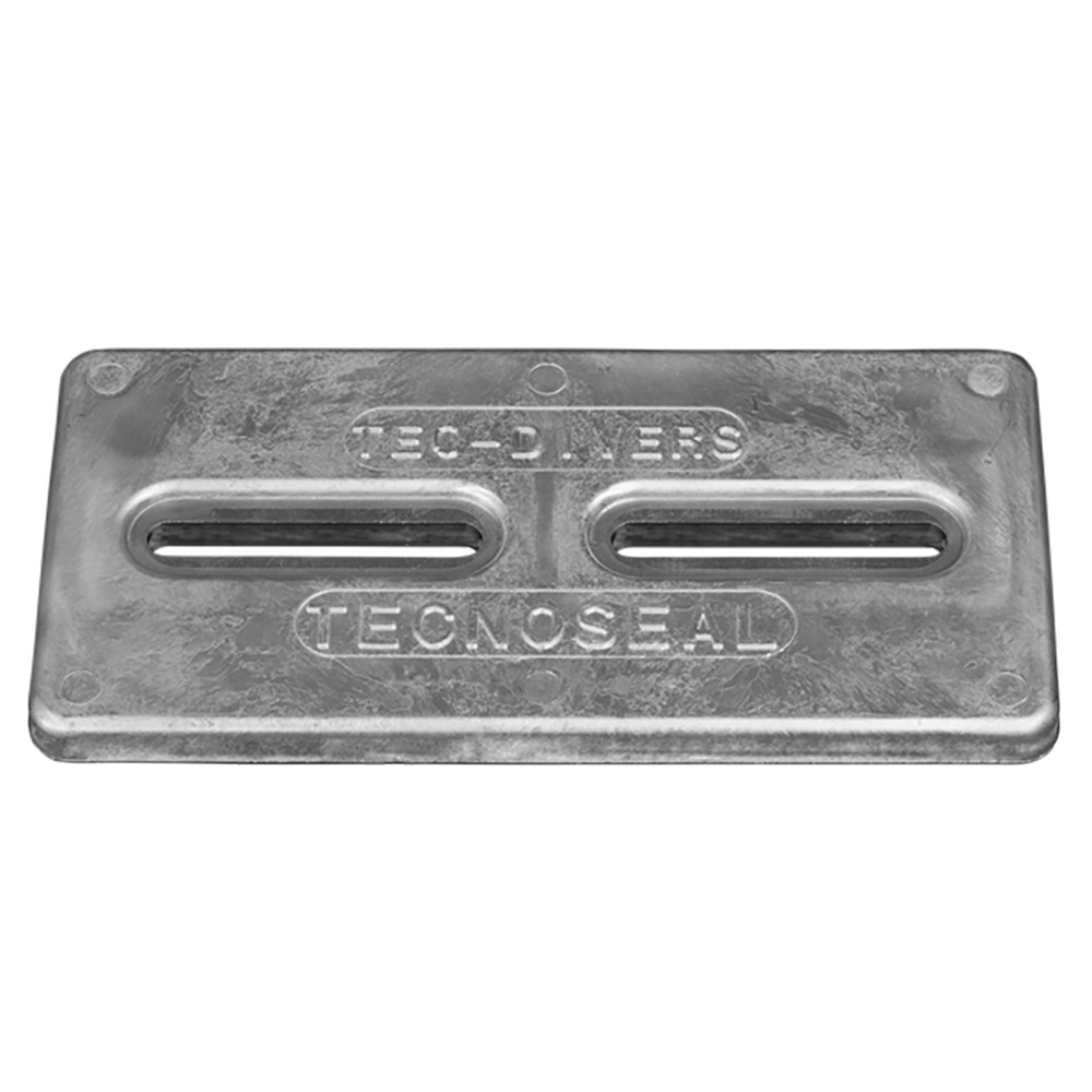 image for Tecnoseal Rectangular Zinc Plate Anode w/Inserts – 12″ x 6″ x 1″