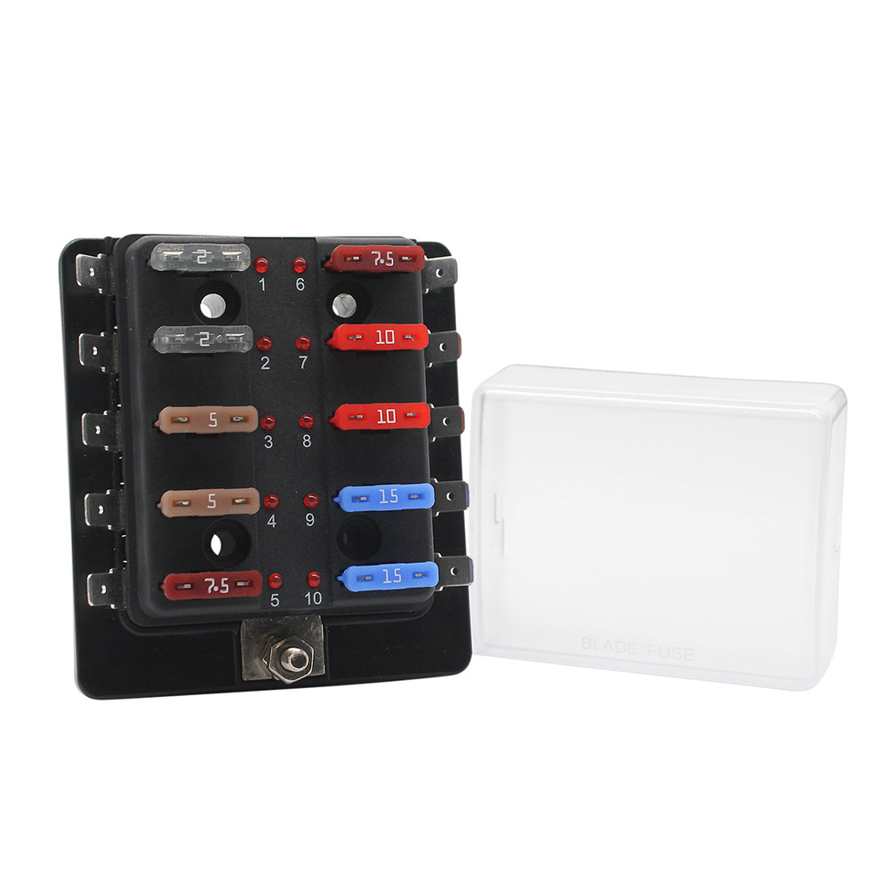 image for Cole Hersee Standard 10 ATO Fuse Block w/LED Indicators