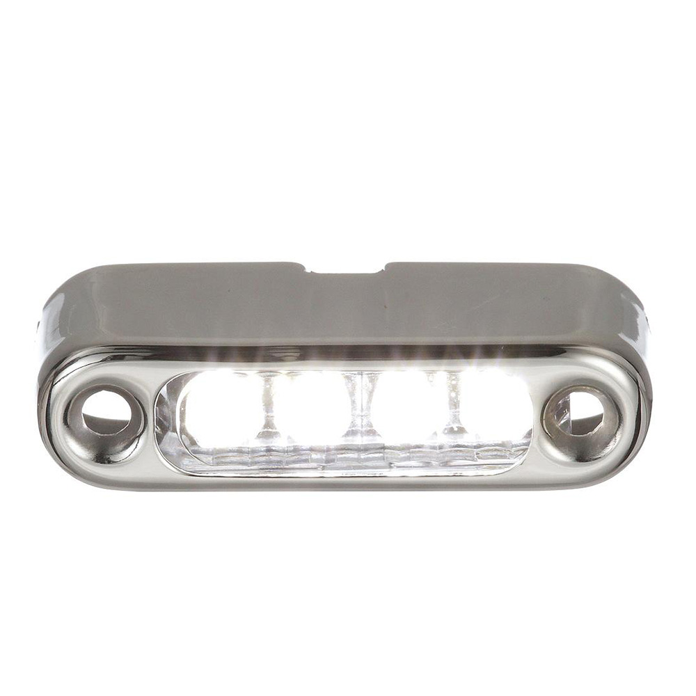 Attwood White LED Micro Light w/Stainless Steel Bezel &amp; Vertical Mount CD-98179