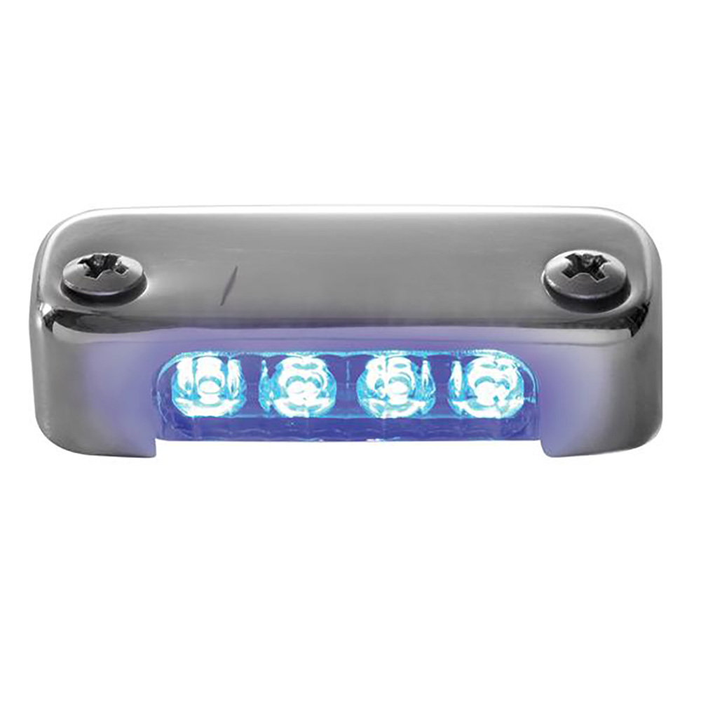 Attwood Blue LED Micro Light w/Stainless Steel Bezel &amp; Vertical Mount CD-98180