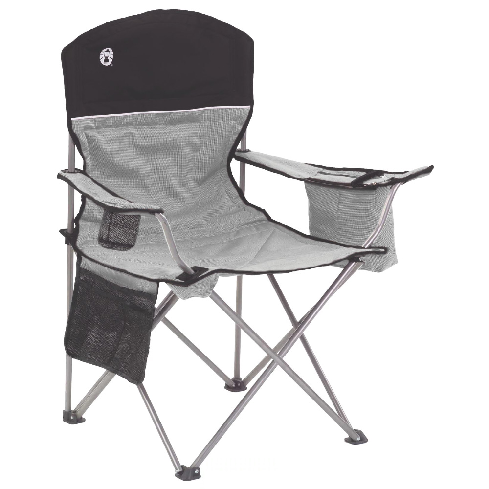 image for Coleman Cooler Quad Chair – Grey & Black