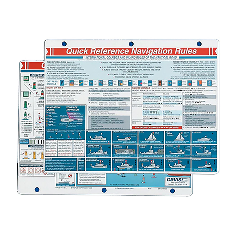 image for Davis Quick Reference Navigation Rules Card