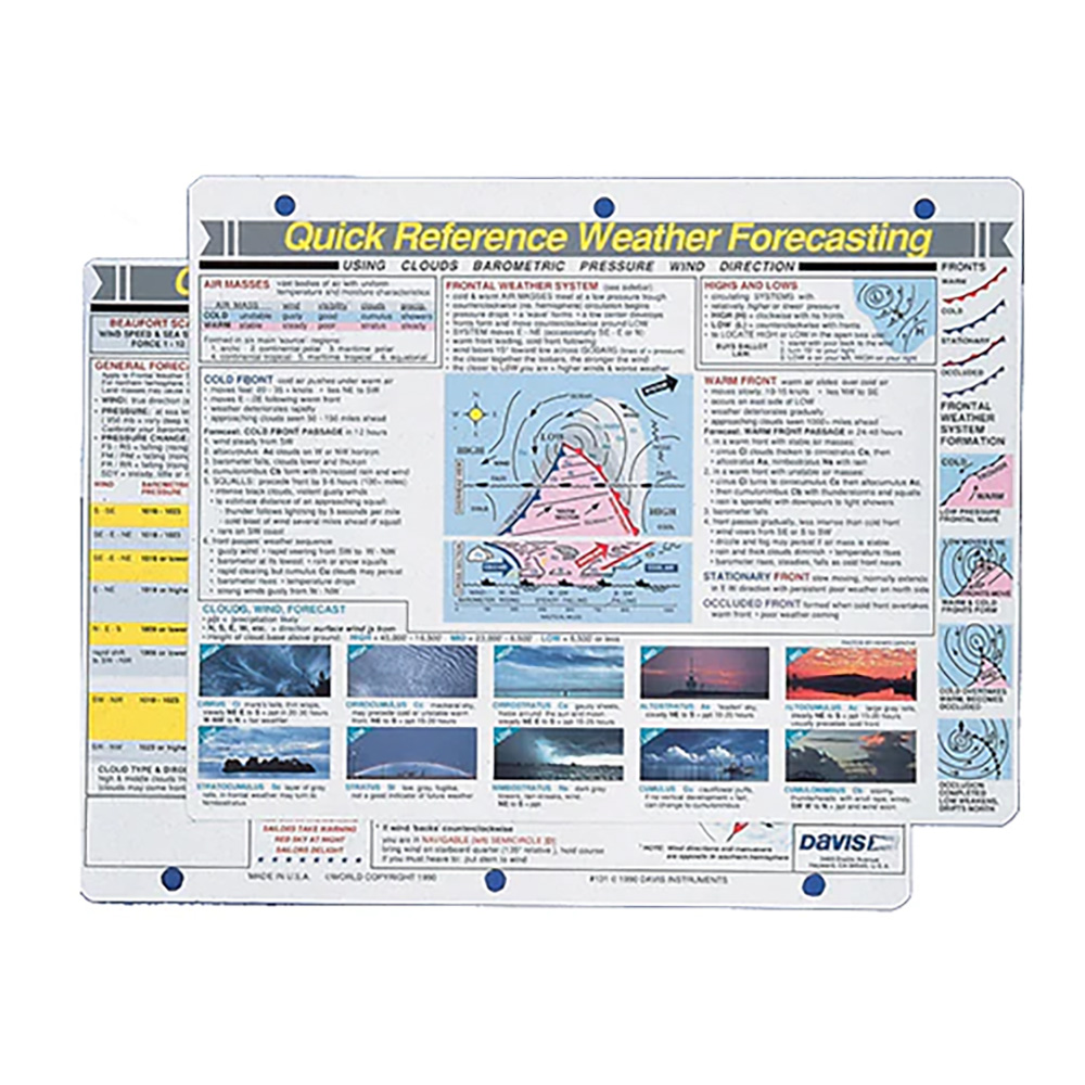 image for Davis Quick Reference Weather Forecasting Card