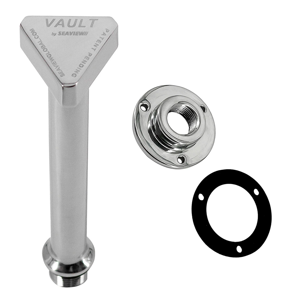 image for Seaview Polished Stainless Steel Vault Pro – Center Drain Plug & Garboard Assembly